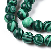 Synthetic Malachite Bead Strands G-Q462-57-6mm-3