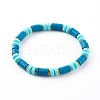 Handmade Polymer Clay Heishi Beaded Stretch Bracelets BJEW-JB06138-2