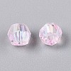 Transparent Spray Painted Glass Beads EGLA-N018-4mm-11-3