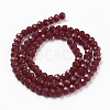 Faceted Solid Color Glass Rondelle Beads Strands X-GLAA-Q044-6mm-25-2