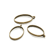 Rack Plating Alloy Open Back Bezel Pendants PALLOY-TA0001-10AB-4
