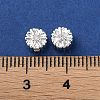 Brass Micro Pave Clear Cubic Zirconia Beads KK-P256-12S-3