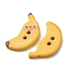 2-Hole Printed Opaque Resin Buttons RE-CBA2C75-04D-2