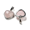 Natural Rose Quartz Pendants G-I358-A22-2