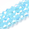 Imitation Jade Electroplate Glass Beads Strands EGLA-A039-J6mm-B03-1