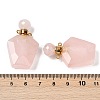 Natural Rose Quartz Openable Perfume Bottle Pendants G-I381-02G-04-3