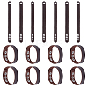 15Pcs Imitation Leather Simple Plain Cord Bracelet with Alloy Buckles BJEW-ME0001-06A-1