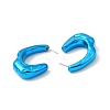 Twist Teardrop Acrylic Stud Earrings EJEW-P251-04-3