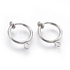 Brass Clip-on Hoop Earrings LS-KK-L169-06P-2