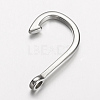 Tarnish Resistant 304 Stainless Steel Hook Clasps STAS-D166-91P-2