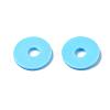 Flat Round Handmade Polymer Clay Beads CLAY-R067-10mm-36-7