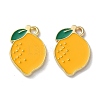 Fruit Alloy Enamel Charms PALLOY-S058-01LG-13-1