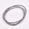 Electroplate Non-Magnetic Hematite Beads Strands X-G-J169B-2mm-02-2
