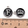Platinum Plated Alloy Charms LS-ENAM-S118-02F-P-3