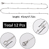 SUNNYCLUE 12Pcs 304 Stainless Steel Satellite Chain Necklaces Set NJEW-SC0001-14B-2