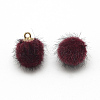 Faux Mink Fur Covered Charms X-WOVE-S084-36I-1