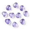 Transparent Spray Painted Glass Beads GLAA-R211-02-B01-1