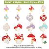 HOBBIESAY 64Pcs 16 Styles Autumn Theme Alloy Enamel Charms ENAM-HY0003-08-2