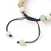 Chakra Natural Flower Amazonite Braided Bead Bracelets BJEW-O164-A08-2