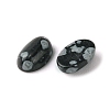 Synthetic Snowflake Obsidian Cabochons G-A094-01A-35-2