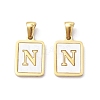 Ion Plating(IP) 304 Stainless Steel Pave Shell Pendants STAS-G327-01G-N-1