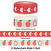 2 Rolls 2 Styles 50% Cotton & 50% Rayon Ribbon OCOR-CY0003-57-2