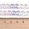 Electroplate Transparent Glass Beads Strands GL-CBADAFE-01C-5