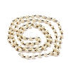 Handmade Round Glass Pearl Beads Chains for Necklaces Bracelets Making AJEW-JB00035-07-1