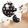 5-Tier Multipurpose Crescent Moon Wood Wall Mounted Minifigures Organizer Display Shelf ODIS-WH0038-169-5