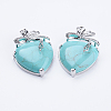 Natural & Synthetic Mixed Stone Pendants G-E433-B-P-2