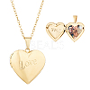 304 Stainless Steel Heart Locket Pendant Necklaces for Photo NJEW-WH0020-97E-1