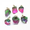 Natural Quartz Crystal  Pendants G-Q493-01G-1