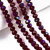 Electroplate Glass Beads Strands EGLA-A034-T1mm-L21-4