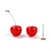 Lifelike Cherry Dangle Stud Earrings X-EJEW-F274-01D-4