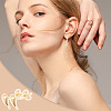 100Pcs Brass Teardrop Stud Earring Findings DIY-GO0001-15-7