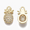 Brass Micro Pave Cubic Zirconia Charms X-KK-R132-049-NF-2