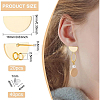 BENECREAT 20Pcs Brass Stud Earring Findings KK-BC0008-45-2