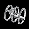 Brass Cubic Zirconia Hollow Three Loops Finger Rings For Party RJEW-BB16279-7P-2