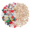 240Pcs 2 Styles Wood Buttons WOOD-WR0001-15-1