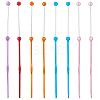 8Pcs 5 Colors DIY Alloy Beadable Crochet Hooks AJEW-CP0006-89-1