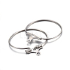 Tarnish Resistant 304 Stainless Steel Pendants STAS-F191-09P-A-2