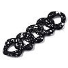 Spray Painted CCB Plastic Linking Rings CCB-Q091-019B-4