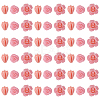 60Pcs 3 Styles Dyed Synthetic Coral Carved Beads CORA-SC0001-21A-1