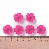 Transparent Frosted Acrylic Bead Caps MACR-S371-04A-706-4