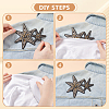 9Pcs 3 Styles Star Polyester Embroidery Appliques PATC-GA0001-51-3
