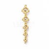 Rack Plating Brass Pave Cubic Zirconia Connector Charms KK-G458-02-3