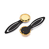 Alloy & Iron Bookmark Cabochon Settings PALLOY-N184-05G-2