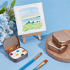Rectangle Iron Tin Cans with 12-Grid Plastic Empty Watercolor Paint Pans CON-PH0003-12-5