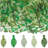 500Pcs 5 Colors Transparent Acrylic Charms TACR-SP0001-35-1