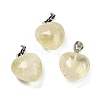 Natural Lemon Quartz Pendants G-J386-H18-P-1